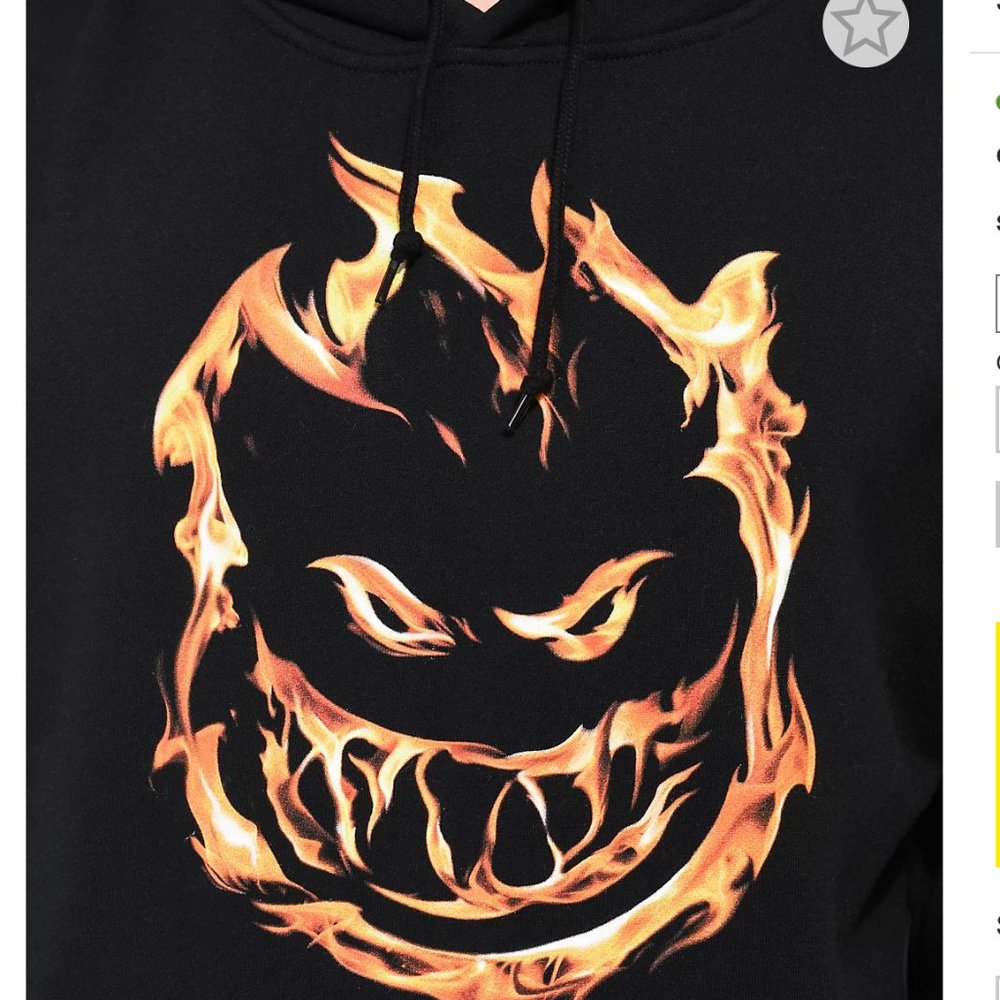 No Fooling Sale! Gotta clean out the closet NWT - Zumiez Spitfire Black Hoodie - Picture 3 of 3